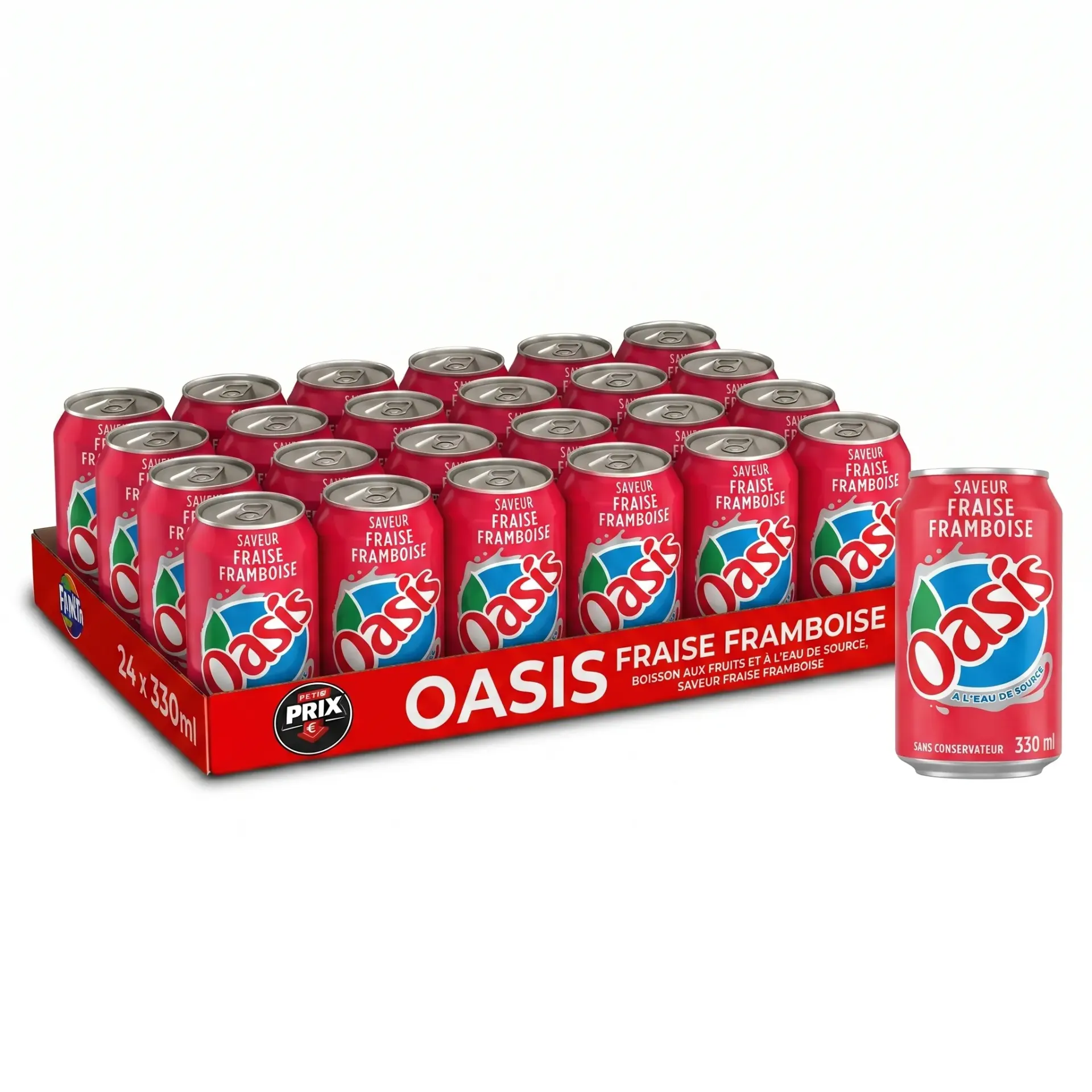 [OAS003] Oasis Fraise Framboise Canette 24x33 Cl