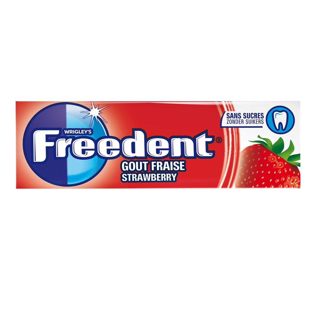 Freedent Goût Fraise Chewing-gum 10 Pièces 14 Gr