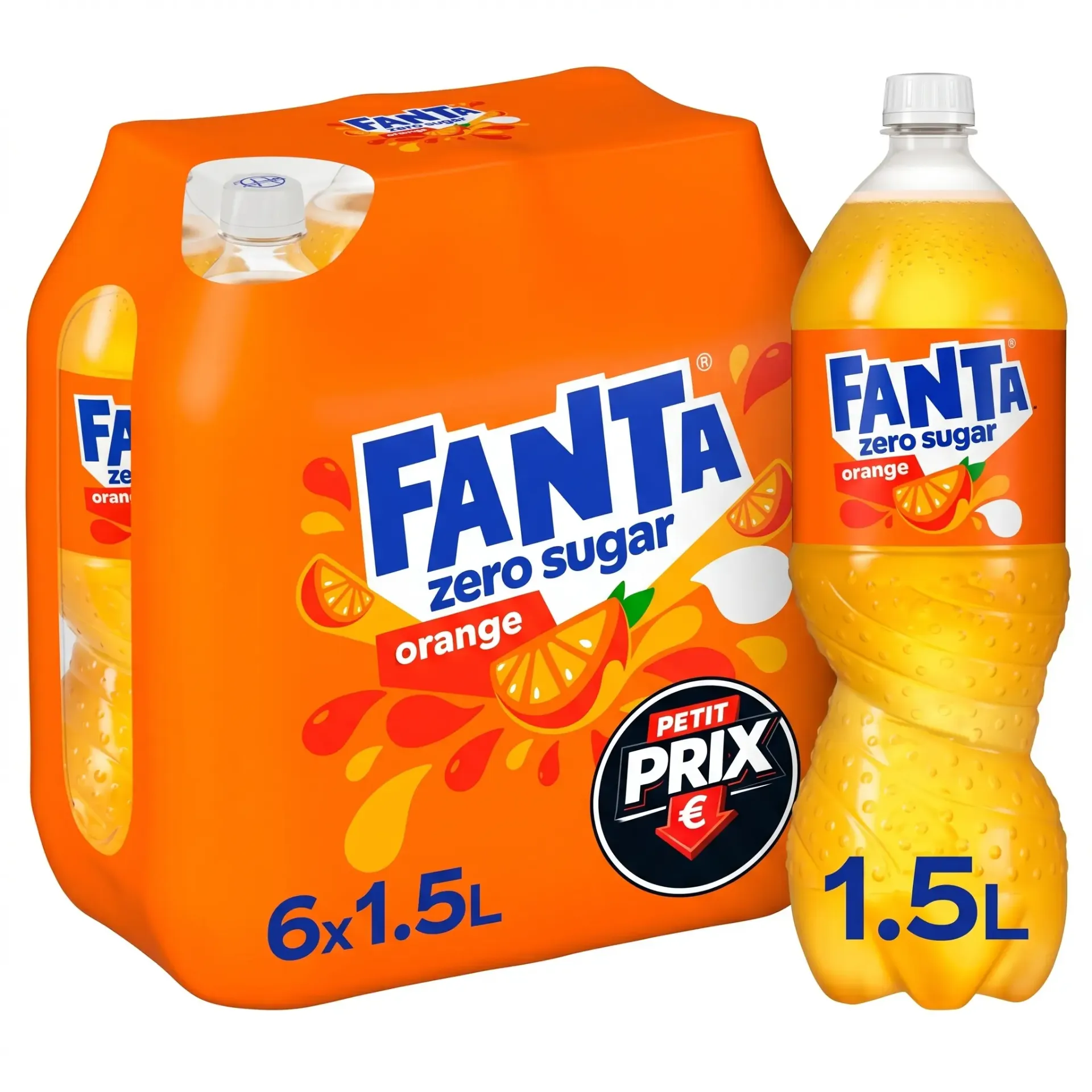Fanta Orange Zero Sugar Bouteille 6x1,5 L