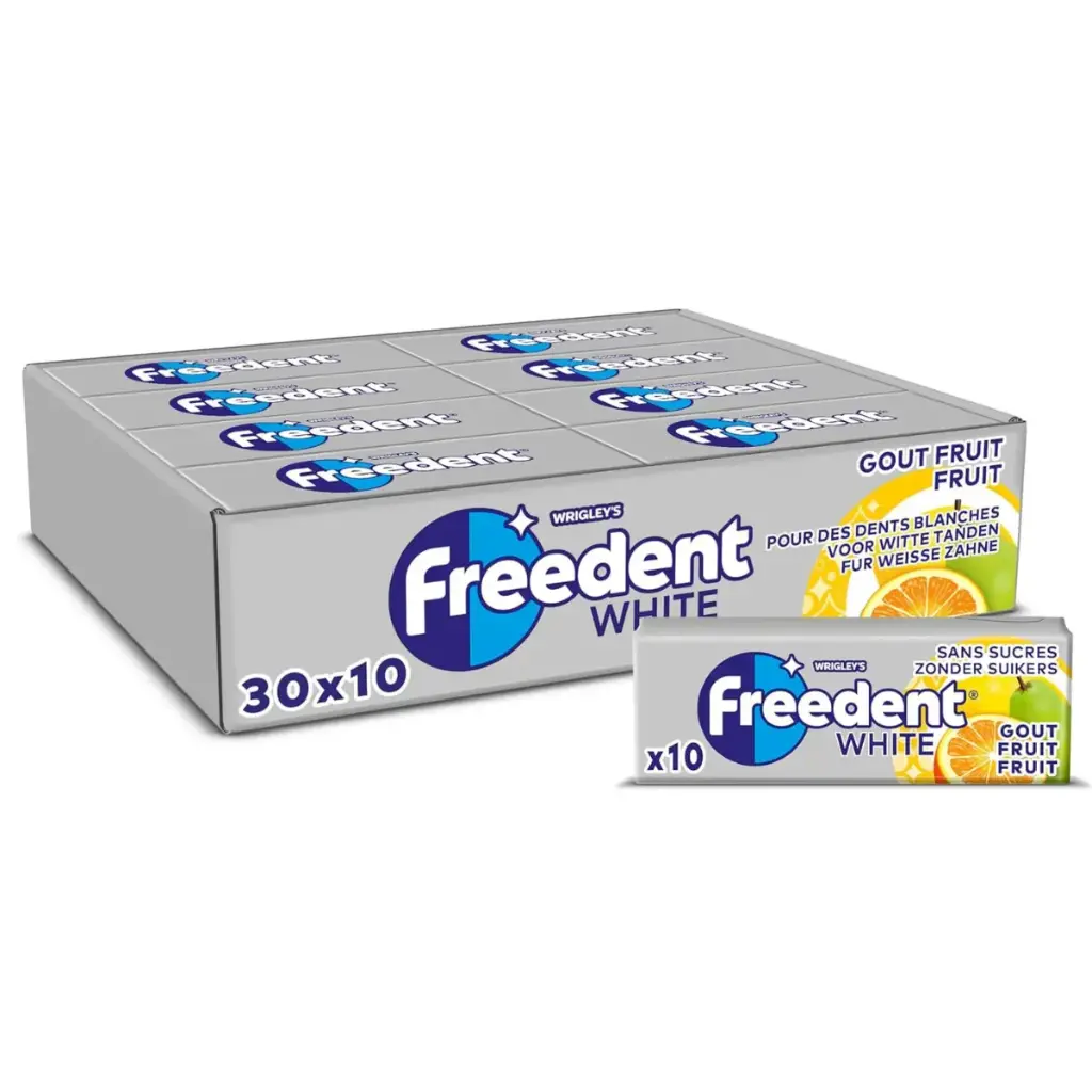 Freedent White Goût Fruit Chewing-gum 30x14 Gr