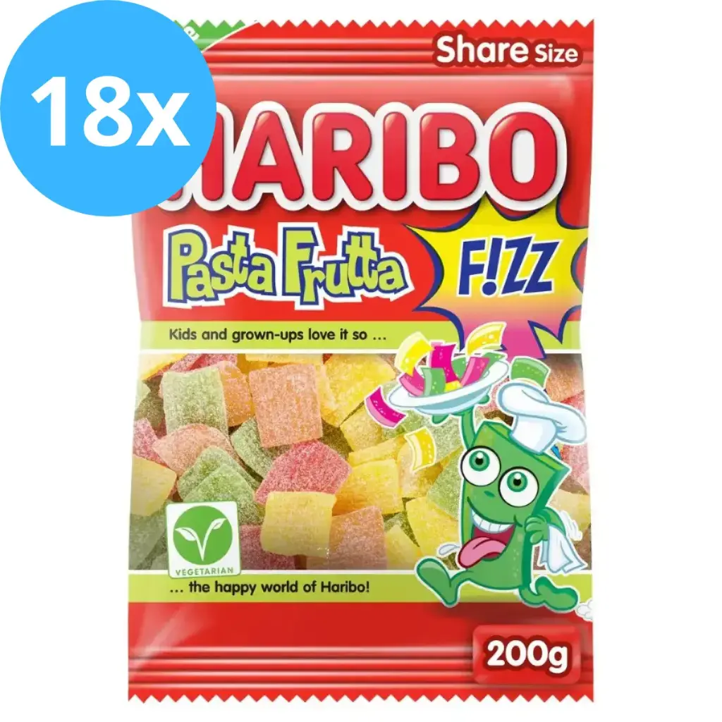 Haribo Pasta Frutta Fizz Bonbons 18x200 Gr