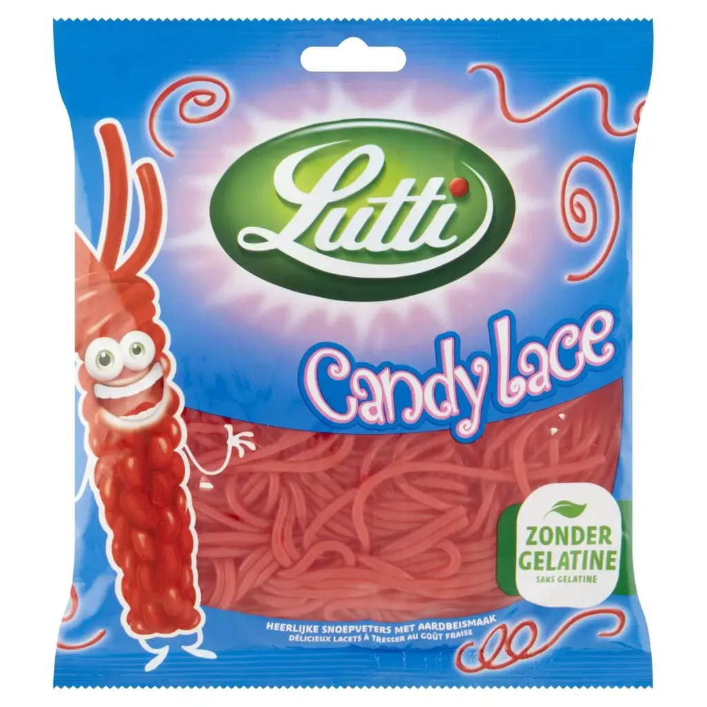 Lutti CandyLace Fraise Bonbons 200 Gr
