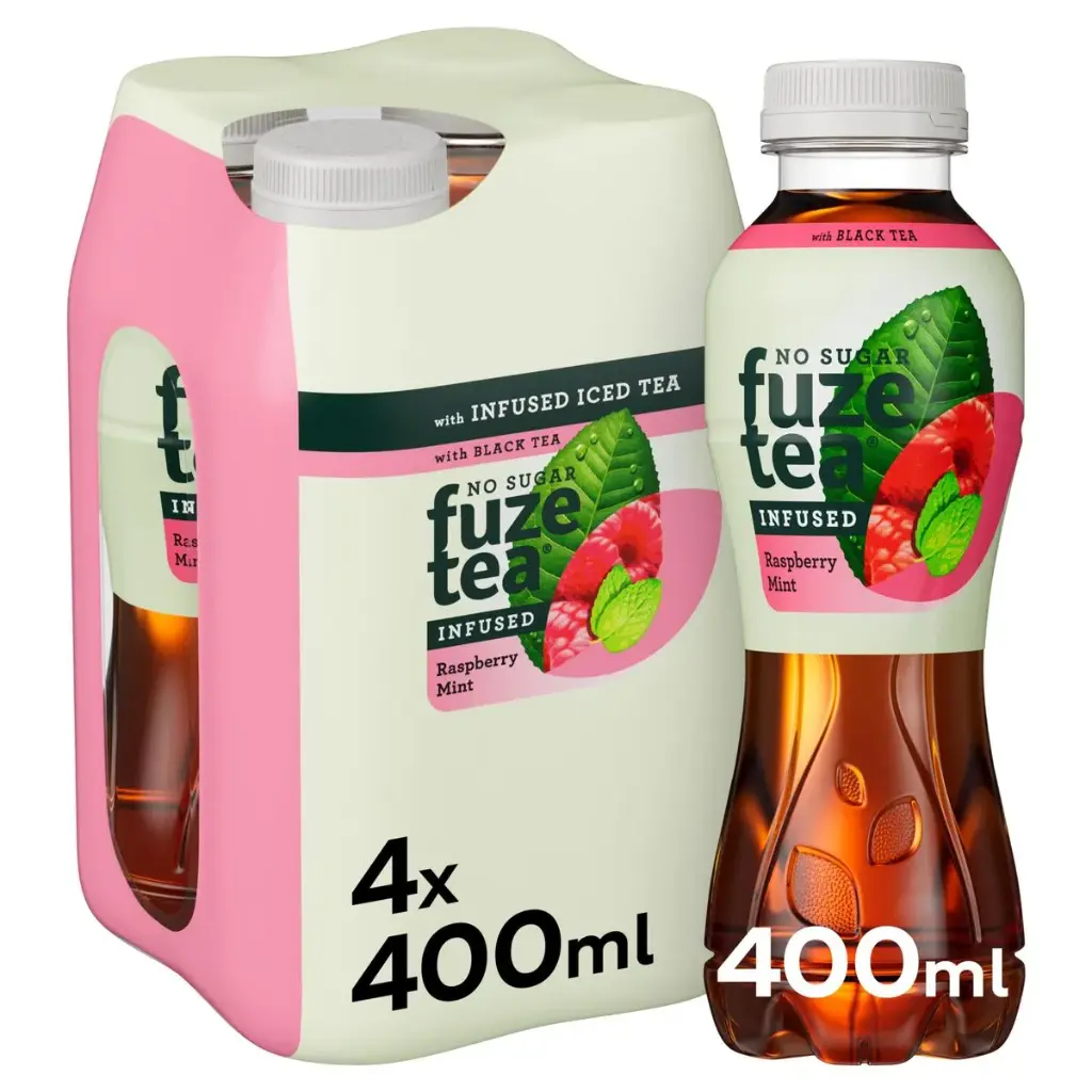 Fuze Tea Black Framboise Menthe No Sugar 4x40 Cl