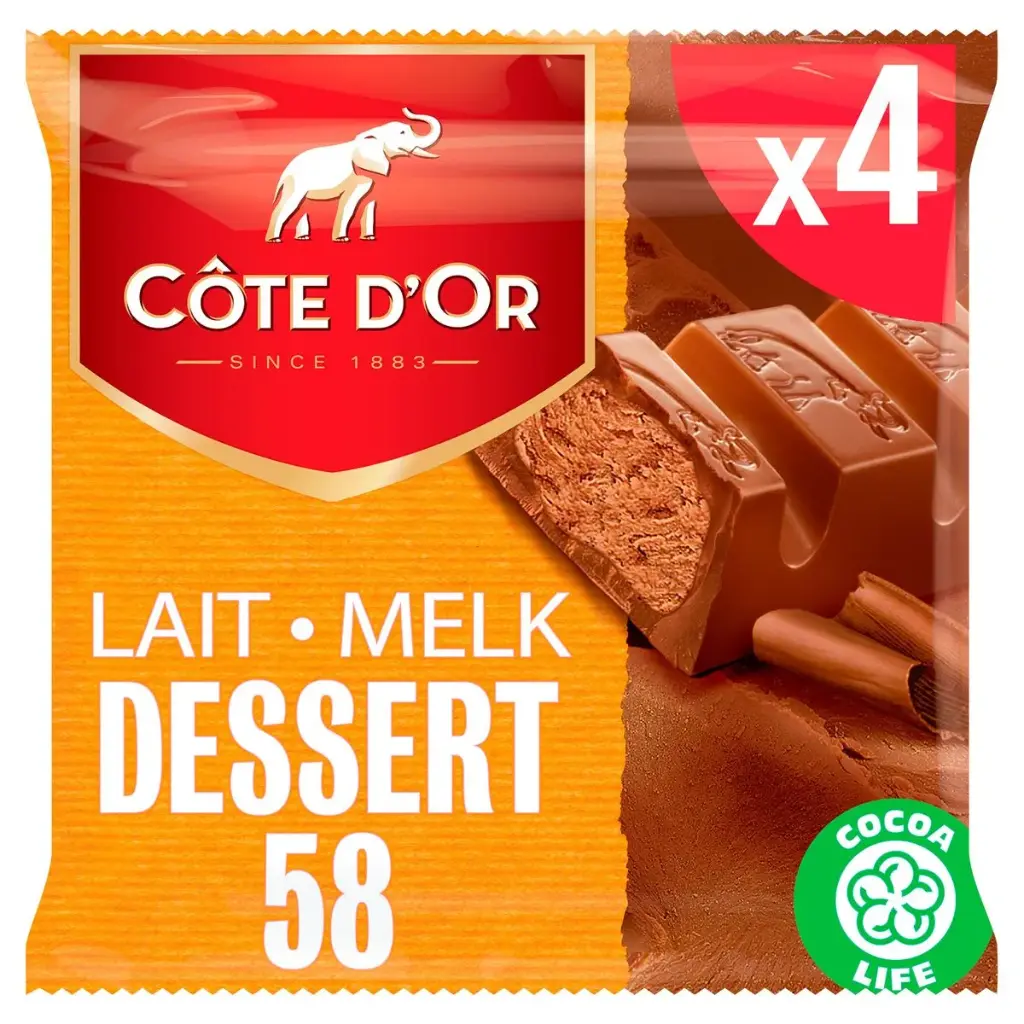 Côte d'Or Dessert 58 Bâtons de Chocolat 4x45 Gr