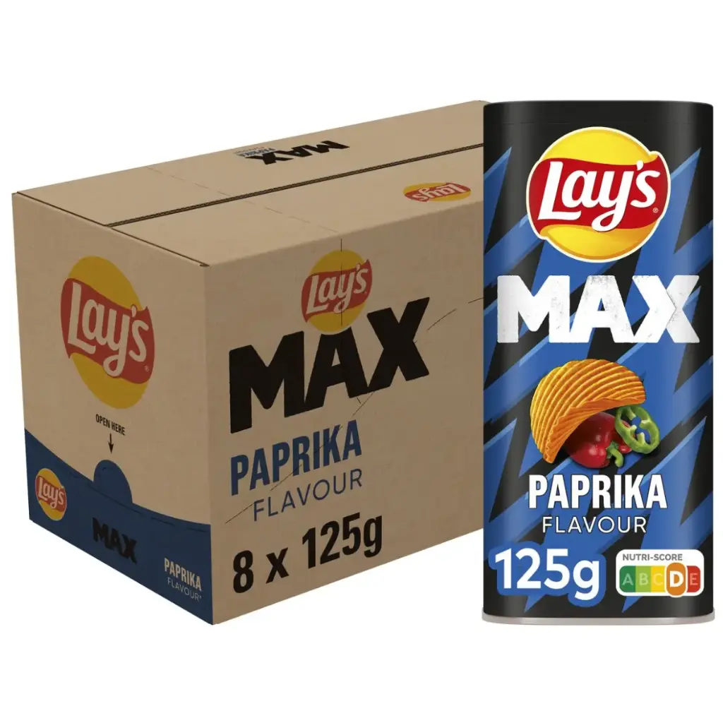 Lay's Max Paprika Box 8x125 Gr
