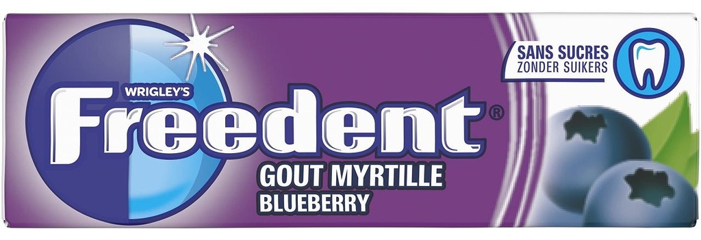 Freedent Goût Myrtille Chewing-gum 10 Pcs