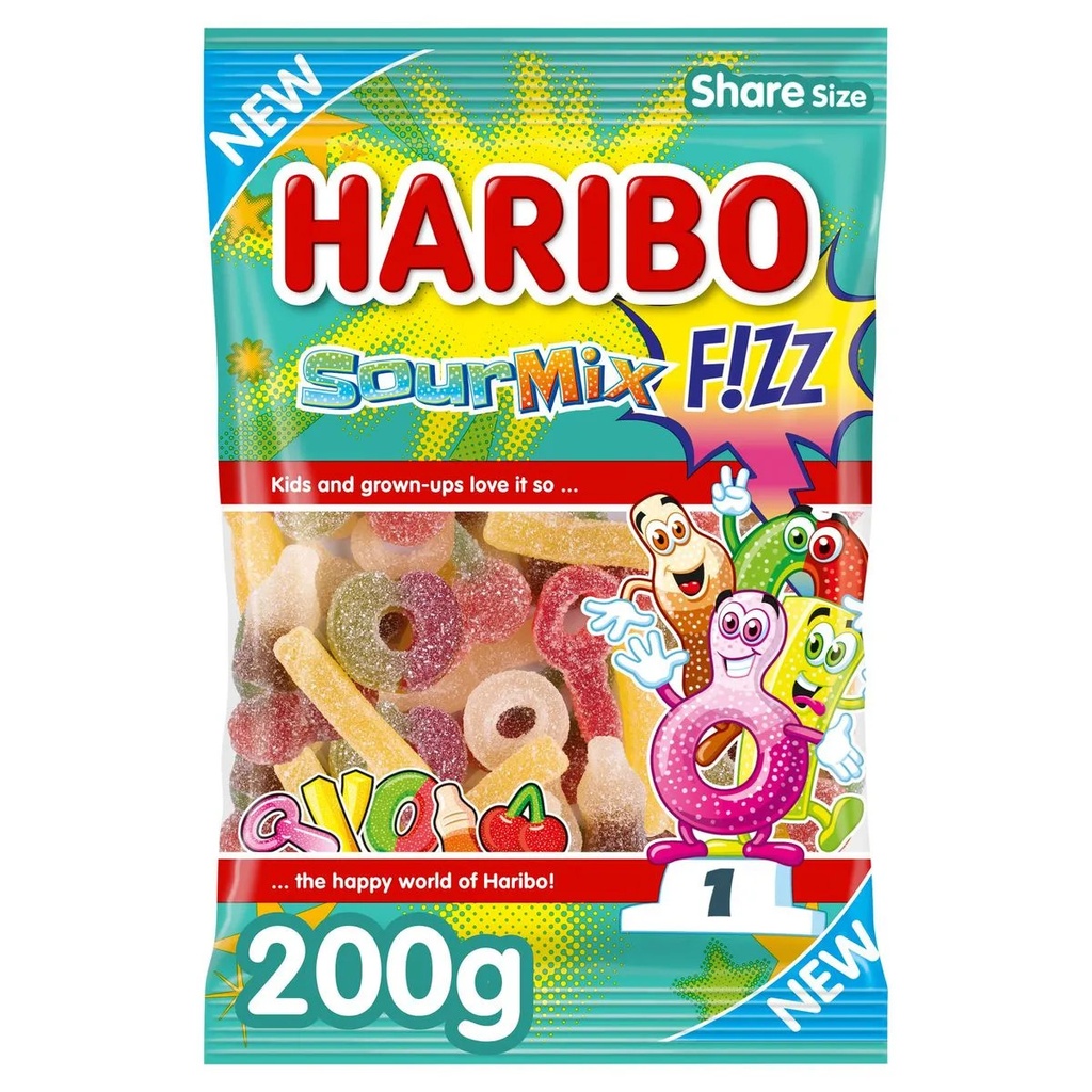 Haribo Sour Mix Fizz Bonbons 200 Gr