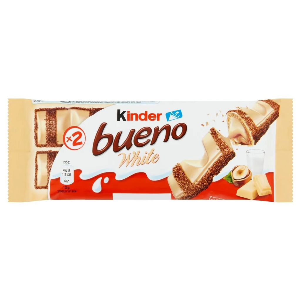 Kinder Bueno White Barre Chocolatée 39 Gr