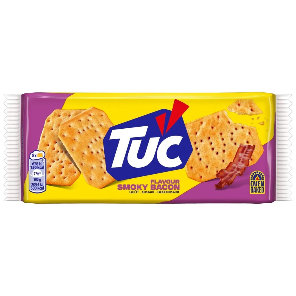 Lu Tuc Smoky Bacon Crackers Biscuits 100 Gr