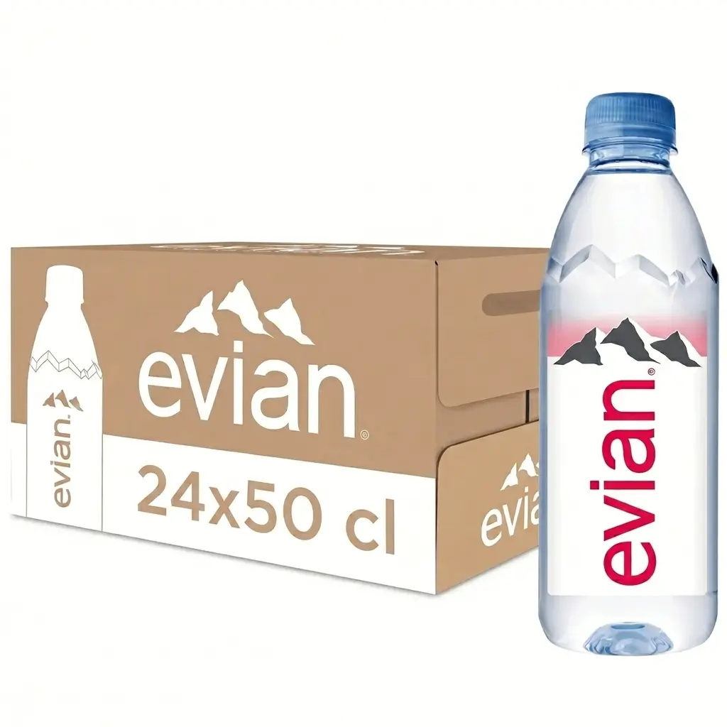Evian Eau Plate Bouteille 24x50 Cl