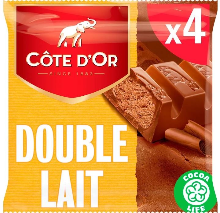 Côte d'Or Double Lait Bâtons de Chocolat 4x46 Gr