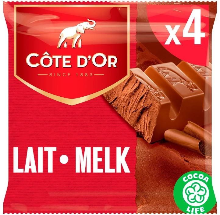 Côte d'Or Lait Bâtons de Chocolat 4x47 Gr