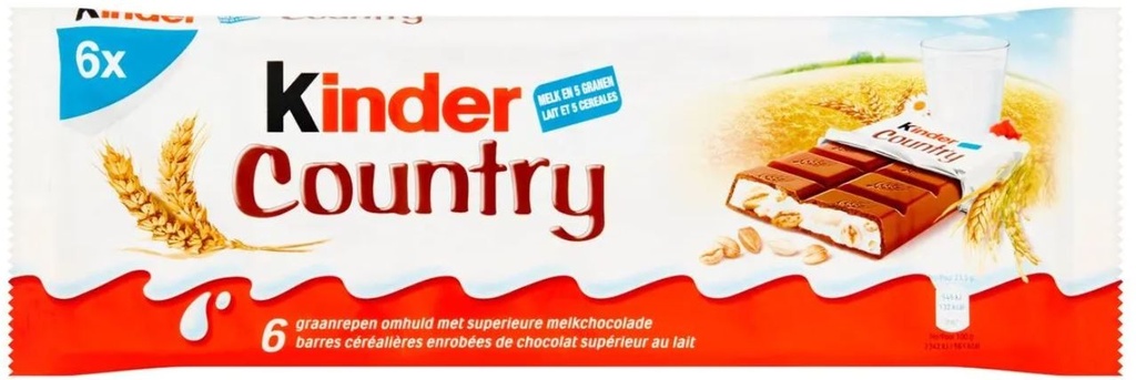Kinder Country Barres Chocolatées 141 Gr