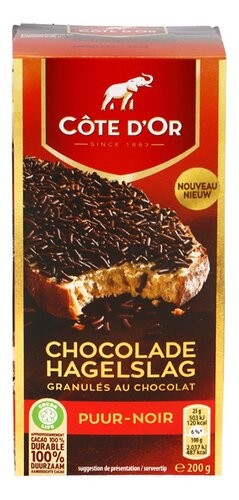 Côte d'Or Chocolat Noir Granulés 200 Gr