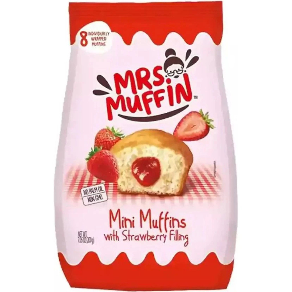 Mrs. Muffin Strawberry Mini Muffins 8x25 Gr