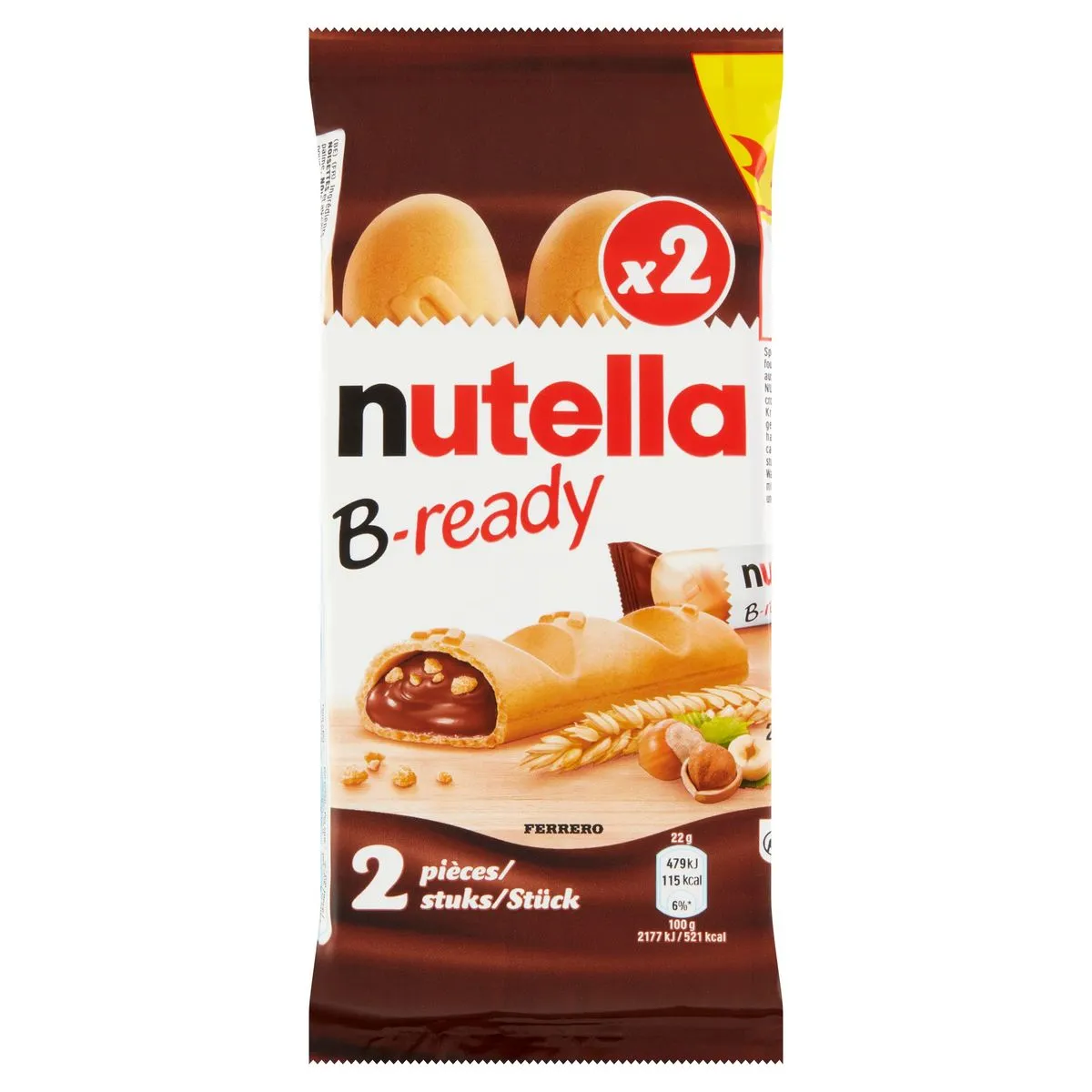Nutella B-Ready 2 Pièces 44 Gr
