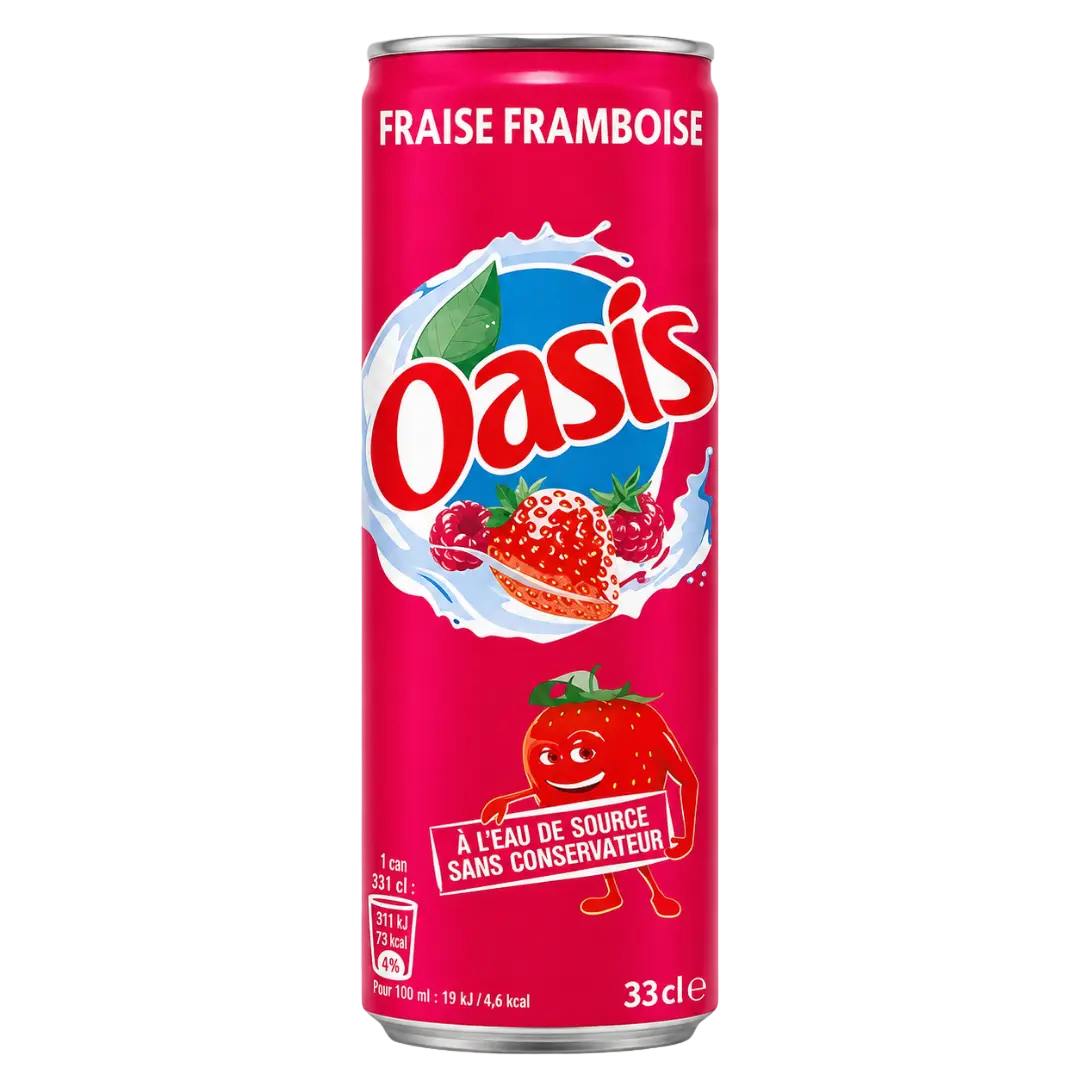 Oasis Fraise Framboise Canette 33 Cl
