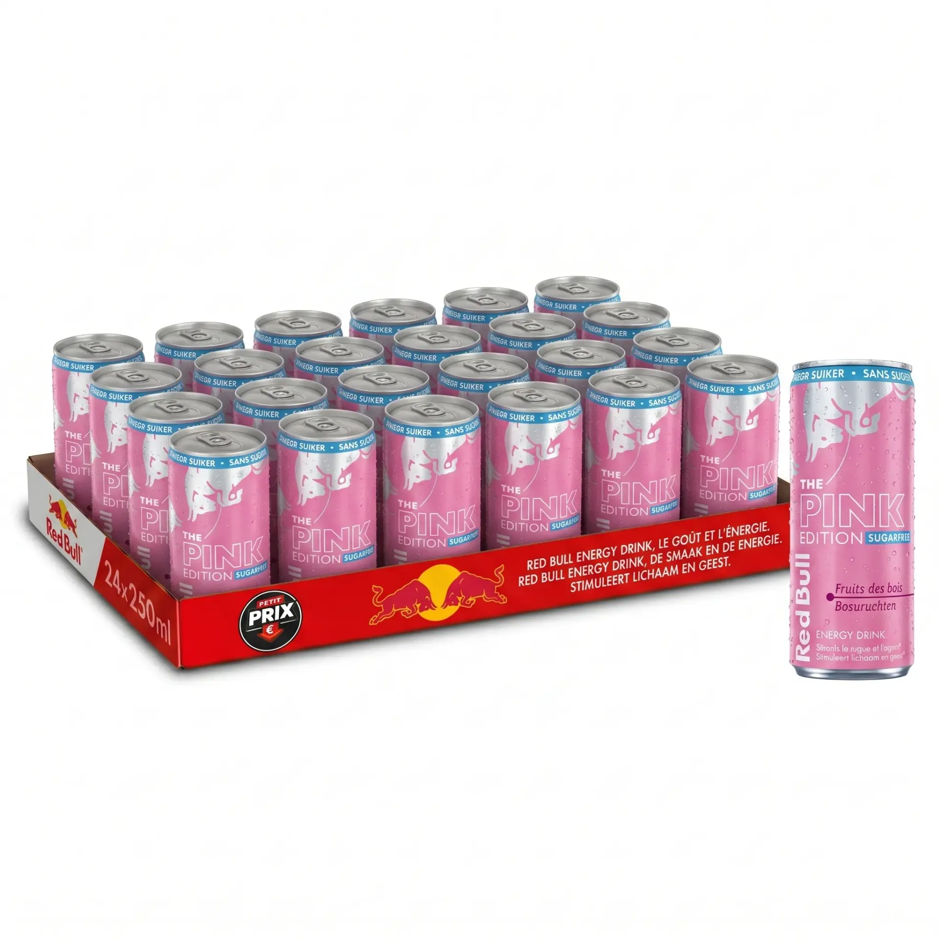 [RED010] Red Bull Pink Zero Sugar Fruits des Bois Canette 24x25 Cl