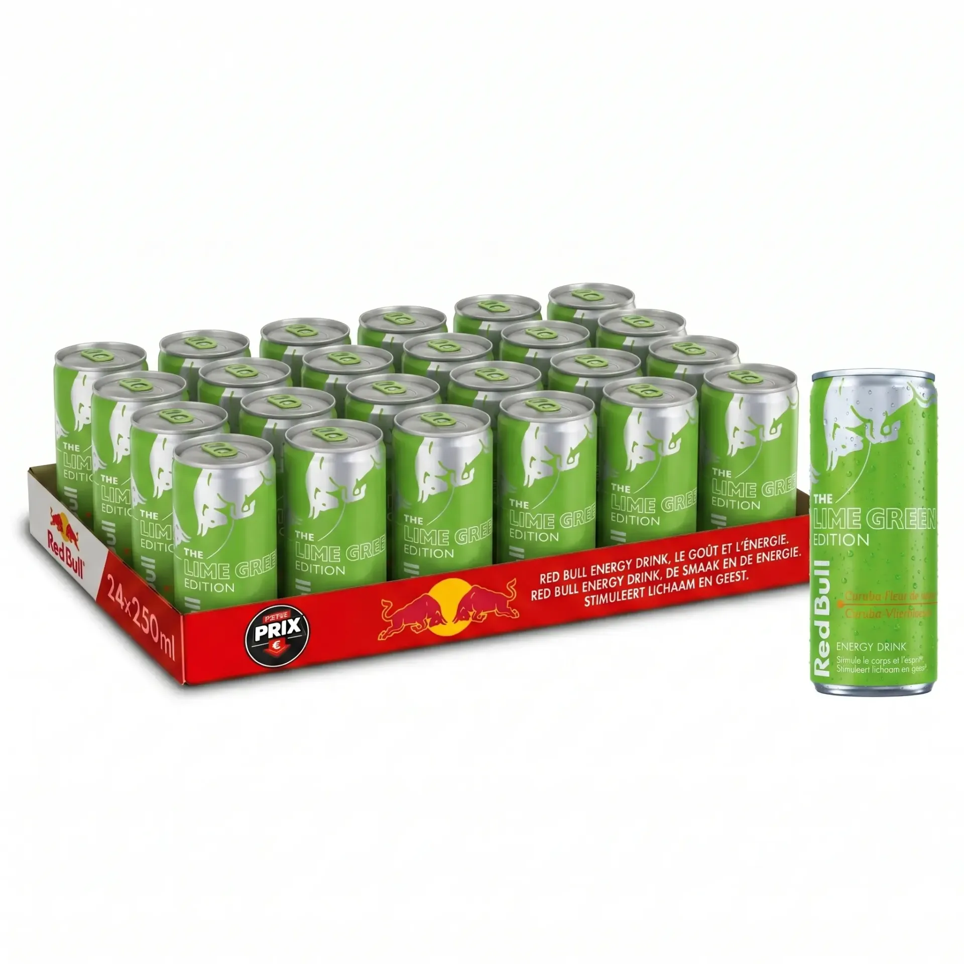 [RED011] Red Bull Lime Green Curuba Fleur de Sureau Canette 24x25 Cl