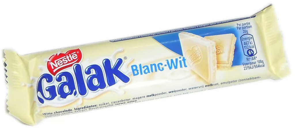 Galak Blanc Bâton Chocolat 40 Gr