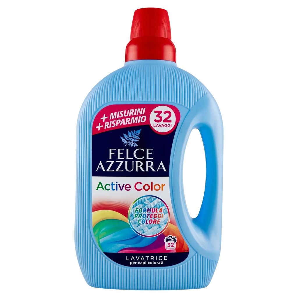 Felce Azzurra Active Color Lessive Liquide 1,6 Litre 32 Doses