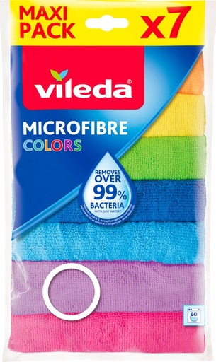 Vileda Chiffons Microfibre Colors 7 Pièces
