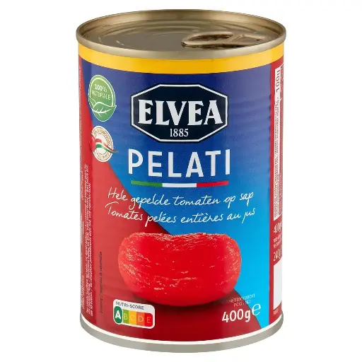 [ELVE001] Elvea Pelati Tomates Pelées Entières 400 Gr