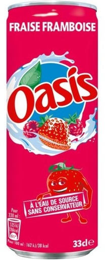 Oasis Fraise Framboise Canette 33 Cl