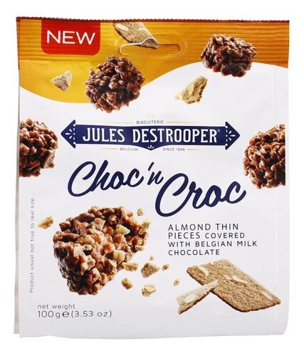 [3829] Jules Destrooper Choc 'n Croc Amandes Biscuits 100 Gr