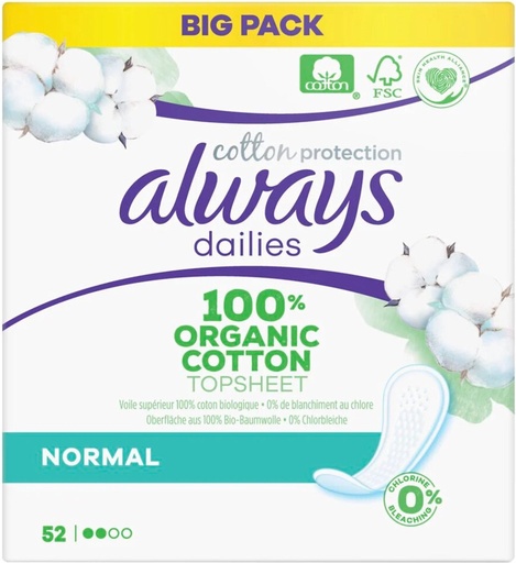 Always Cotton Protection Normal 52 Pièces