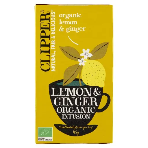 [9654] Clipper Lemon & Ginger Bio Infusions 20 Sachets