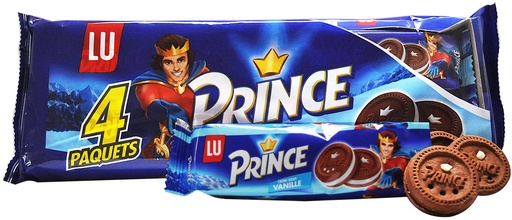 [015149] Lu Prince Fourré Vanille Biscuits 4x60 Gr