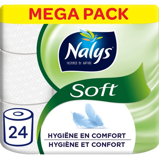 [13143] Nalys Soft Papier-Toilette 24 Rouleaux