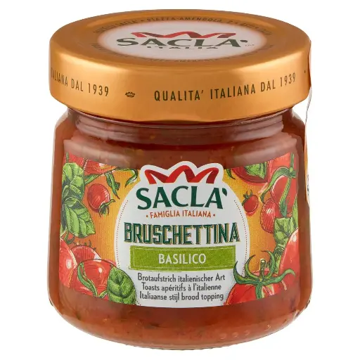 Sacla Bruschettina Basilico 190 Gr