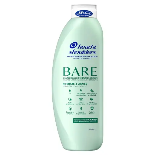 Head & Shoulders Bare Hydrate & Apaise Shampoing 400 Ml