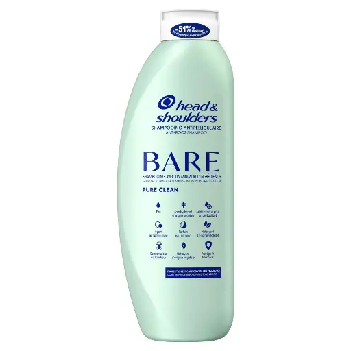 Head & Shoulders Bare Pure Clean Shampoing 400 Ml