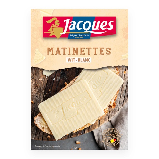 Jacques Matinettes Blanc Tablette Chocolat 128 Gr