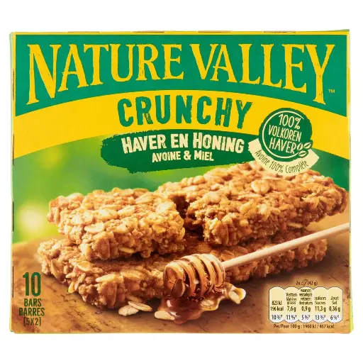 Nature Valley Crunchy Avoine & Miel Barres de Céréales 210 Gr