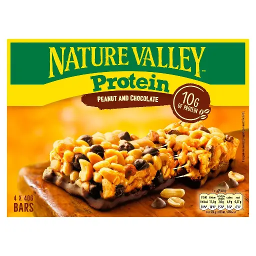 Nature Valley Protein Cacahuètes & Chocolat Barres de Céréales 160 Gr