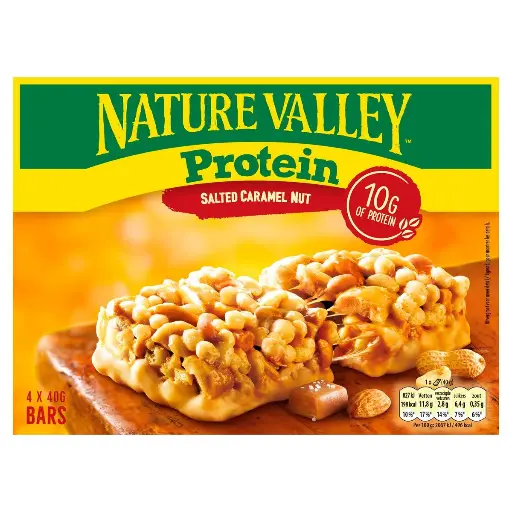 Nature Valley Protein Cacahuètes & Caramel Salé Barres de Céréales 160 Gr