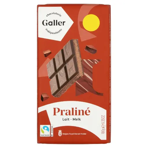 Galler Praliné Lait Tablette Chocolat 180 Gr