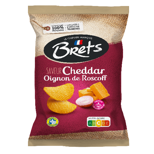 Bret's Cheddar & Oignon de Roscoff Chips 125 Gr
