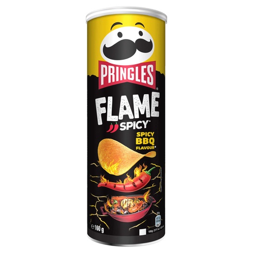 Pringles Flame Spicy BBQ Chips 160 Gr