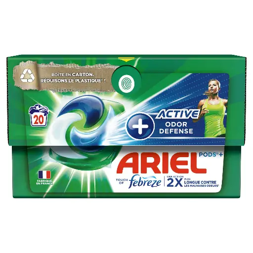 Ariel Pods Active Odor Defense 20 Pièces