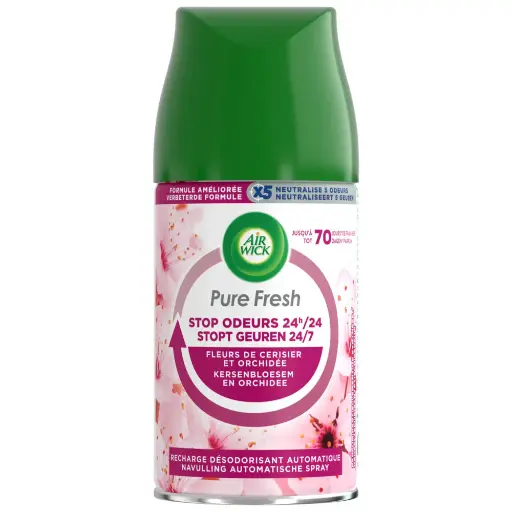 Air Wick Pure Fresh Fleurs de Cerisier & Orchidée Recharge Désodorisant 250 Ml