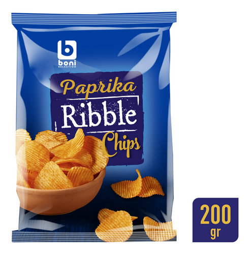 Boni Ribble Chips Paprika 200 Gr