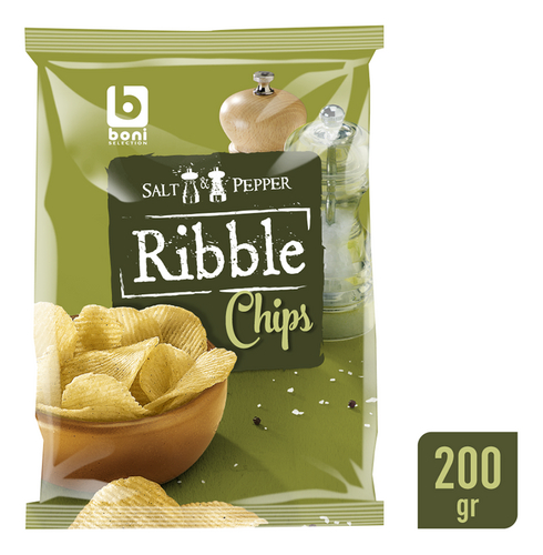 Boni Ribble Chips Sel & Poivre 200 Gr