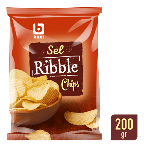 Boni Ribble Chips Sel 200 Gr