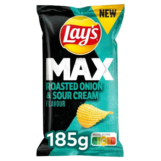Lay's Max Roasted Onion & Sour Cream Chips 185 Gr
