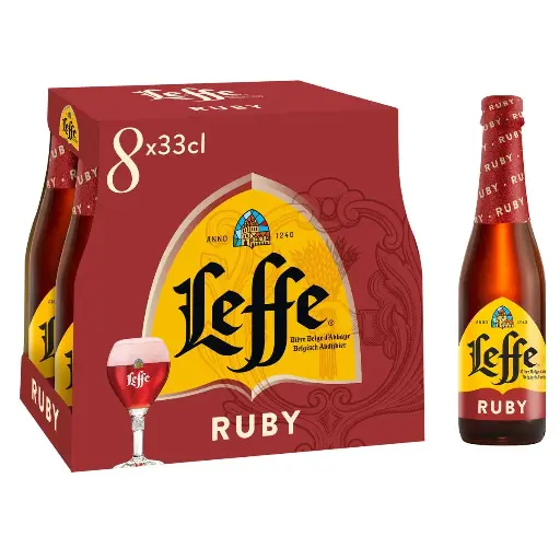 Leffe Ruby Bouteilles 8x33 Cl - Consigne Incluse